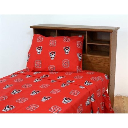 COLLEGE COVERS College Covers NCSSSFL NC State Printed Sheet Set Full- Solid NCSSSFL